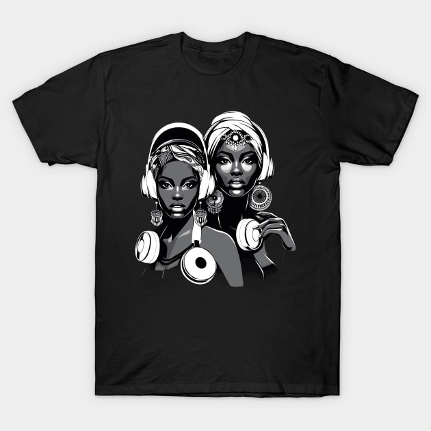 Afrocentric Women Music T-Shirt by Graceful Designs